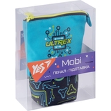 Пенал-подставка Yes PH-M2 Ultrex, 18,5х13,5х6 см, черный с бирюзовым (532911) - Pampik - 3