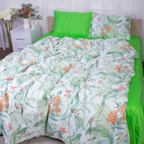 Пододеяльник на молнии MirSon Natural flowers 22-1355, сатин, 110х140 см, разноцветный - Pampik