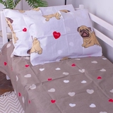 Простирадло MirSon Kids Time Бязь, 17-0566, Pug-dog - Pampik