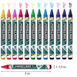 Карандаши Yes Minecraft, восковые, 12 цветов (590142) - Pampik - 3