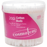 Ватні палички Cosmofem стакан, 200 шт. - Pampik