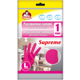 Рукавички гумові для робіт по дому Помічниця Supreme, розмір L - Pampik