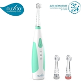 Електрична зубна щітка Nuvita Sonic Clean&Care для дітей біло-м'ятна (NV1151NEW) - Pampik - 4