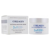 Крем для обличчя Enough Collagen Whitening Moisture 3in1 Cream Освітлювальний з колагеном, 50 мл - Pampik