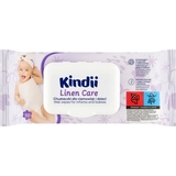 Вологі серветки Kindii Linen Care для немовлят, 50 шт. - Pampik