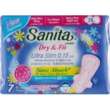 Ультратонкие гигиенические прокладки Sanita Dry & Fit Ultra Slim Wing с крылышками 29 см 7 шт. - Pampik