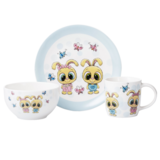 Набор детской посуды Ardesto Bunnies, 3 предмета (AR3456BS) - Pampik