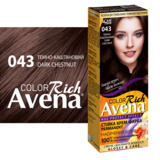 Cтійка крем-фарба для волосся Avena Rich Color темно-каштановий 43, 138 мл - Pampik - 2