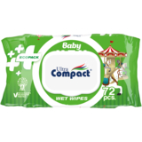 Вологі серветки для дітей Ultra Compact Ecopack з клапаном, 72 шт. - Pampik