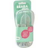 Набор силиконовых эргономичных ложек Beaba 8+, зеленый с серым, 2 шт. (913554) - Pampik - 3