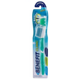 Зубна щітка Benefit Triaction, середня, зелений - Pampik