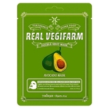 Тканевая маска для лица Fortheskin Super Food Real Vegifarm Double Shot Mask Olive Олива, 23 мл - Pampik