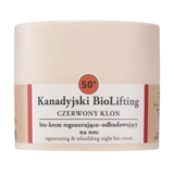 Биокрем ночной для лица Farmona Canadian Biolifting 50+ Красный клен, восстанавливающий и укрепляющий, 50 мл - Pampik