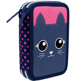 Пенал жесткий 1 Вересня HP-01 Big Ears, 13х21х4 см, синий с розовым (533436) - Pampik