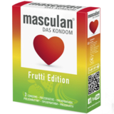 Презервативи Masculan Frutti Edition кольорові з ароматами, 3 шт. - Pampik