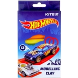Пластилин восковой Kite Hot Wheels 12 цветов 200 г (HW21-086) - Pampik