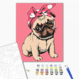 Картина за номерами ArtCraft Красуня мопс 25x30 см (15532-AC) - Pampik - 4