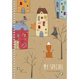 Тетрадь для записей Student А5, в клеточку, спираль, 96 л., Музыкальный квартал (A5-SC-096-6101K) - Pampik