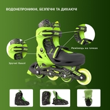 Роликовые коньки Neon Inline размер 30-33 зеленый (NT07G4) - Pampik - 6