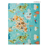 Дитячий килимок Poppet Карта світу та Гірська дорога двосторонній складний 200х150x1 см (PP028-150H) - Pampik - 2