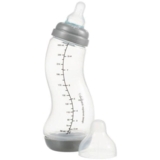 Антиколікова пляшечка Difrax Variflow Natural 1-2-3 із силіконовою соскою 250 мл - Pampik