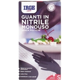 Рукавиці одноразові Irge нітрилові чорні розмір S 100 шт - Pampik