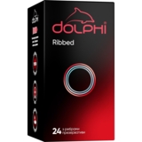 Презервативы Dolphi Ribbed, ребристые, 24 шт. - Pampik