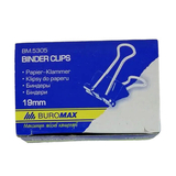 Биндер Buromax 19 мм 12 шт. черный (BM.5305) - Pampik