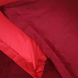 Простыня MirSon Сатин Жаккард 6040 Rosalie 110х160 см красная (2200009024009) - Pampik - 5