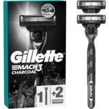 Станок для гоління Gillette Mach3 Charcoal з 2 змінними картриджами - Pampik