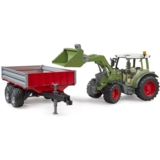 Іграшкова машинка Bruder Трактор Fendt Vario 211 з переднім навантажувачем та причепом 1:16 (02182) - Pampik - 3