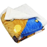 Плед-ковдра дитяча HomeBrand велюр Космонавти 110х140 см (45672) - Pampik