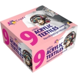 Набор акриловых красок для текстиля ArtCraft 9 цветов по 20 мл (5026-AC). - Pampik