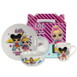 Набір порцеляновий L.O.L.Surprise! Totally awesome 3 предмети (76001100) - Pampik