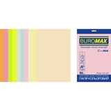 Набор цветной бумаги Buromax Euromax Pastel + Neon А4 50 листов 10 цветов (BM.2721750E-99) - Pampik