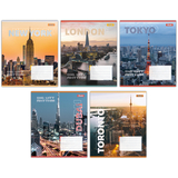 Набір зошитів 1 Вересня Cityes rhythm А5 в клітинку 48 аркушів 10 шт. (767358) - Pampik