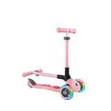 Самокат Globber Junior Foldable Lights, до 50 кг, 2+ лет, пастельно-розовый с цветами (433-210) - Pampik - 9