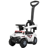 Машинка-каталка зі штовхачем Bambi M 4231L-1 біла - Pampik