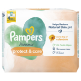 Дитячі вологі серветки Pampers Harmonie Calendula, 176 шт. (4 уп. по 44 шт.) - Pampik - 2