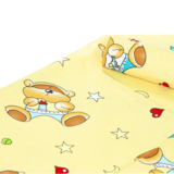 Багаторазова класична пелюшка Еко Пупс Ведмежа з місяцем 105х90 см жовта - Pampik - 2
