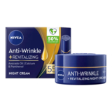 Нічний крем проти зморщок + ревіталізація Nivea Anti-Wrinkle Revitalizing 55+ 50 мл - Pampik - 2