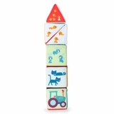 Набір із 5 м'яких кубиків Lilliputiens Ферма (83455) - Pampik - 5