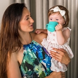 Тренировочная чашка BabyOno с ручками, 120 мл, мятная (1463/06) - Pampik - 4