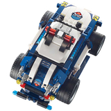 Машинка-конструктор на дистанційному керуванні Wise Block Поліцейський джип 302 деталі (EU389046) - Pampik - 4