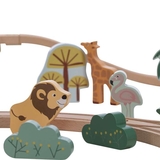 Игровой набор FreeON Деревянная железная дорога с вагонами (80630) - Pampik - 3