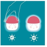 Ночник Babymoov Squeezy Nightlight, мягкий, серый (A015026) - Pampik - 4