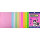 Набор цветной бумаги Buromax Pastel + Neon А4 20 листов 10 цветов (BM.2721720-99) - Pampik