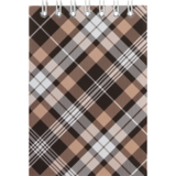 Блокнот на пружине Buromax Shotlandka А7, 48 листов коричневый (BM.2490-18) - Pampik