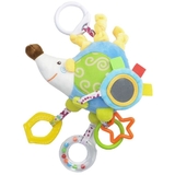 Мягкая игрушка-погремушка Lindo с прорезывателем Еж голубая (F 1013) - Pampik