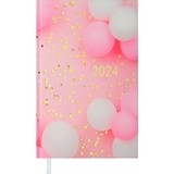 Ежедневник датированный Buromax Only 2024 A6 розовый (BM.2549-10) - Pampik